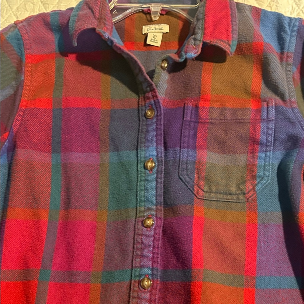 LL Bean Women's Petite Flannel - Picture 8 of 10
